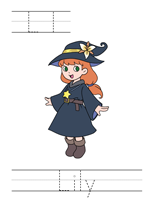 Printable print practice worksheet - Ll Lily