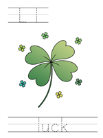 Printable print practice worksheet - Ll luck