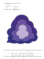 Printable print practice worksheet - Pp purple
