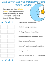 Wee Witch Word Ladder Puzzles