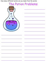 Wee Witch Word Mine Puzzles