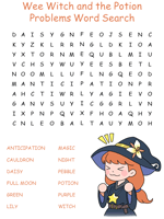 Wee Witch Word Search Puzzles