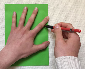mother's day handprint card