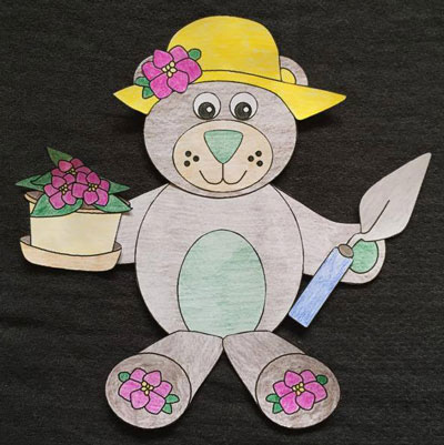 mother's day bear paper craft