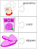 Mother's day jigsaw word match