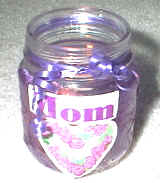 MOM baby jar candle holder