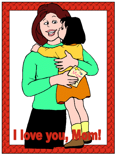 mother's day coloring page - I love you, mom