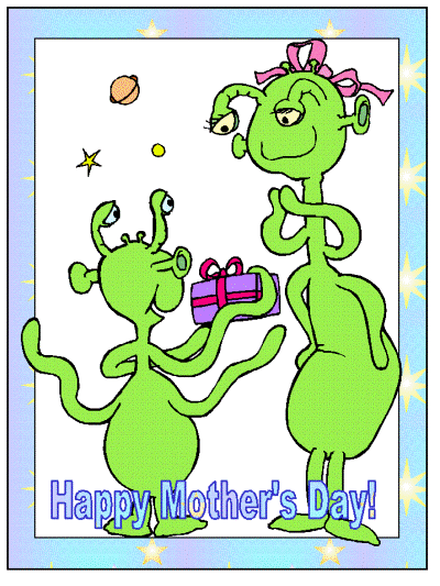 mother's day coloring page of aliens