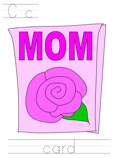 mother's day tracer page - Cc card