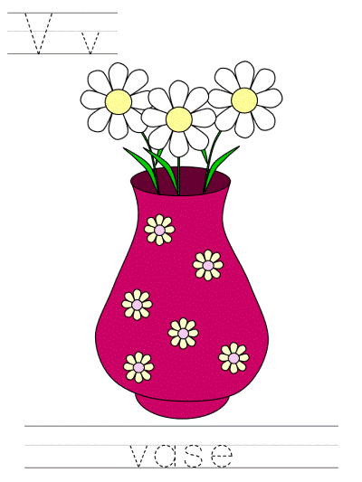 mother's day tracer page - Vv vase