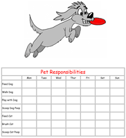 pet owners chore chart