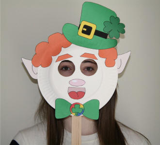 Paper Plate Leprechaun Craft or Mask