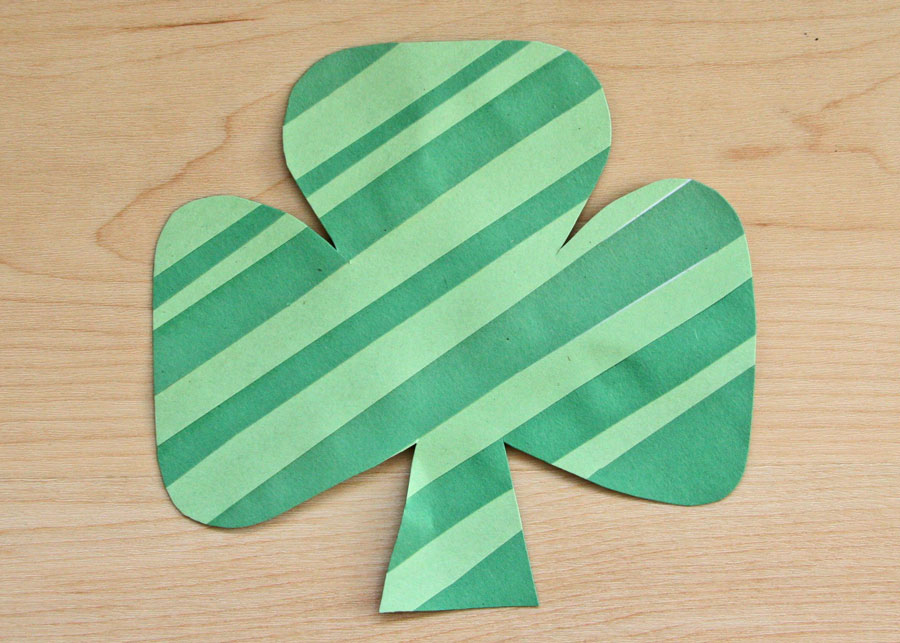 Paper Strip Pattern Shamrock Craft