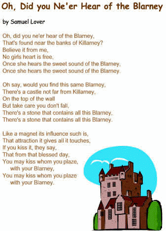 Oh, Did you Ne'er Hear of the Blarney poem