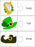 st. patrick's day jigsaw word match