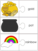 st. patrick's day jigsaw word match
