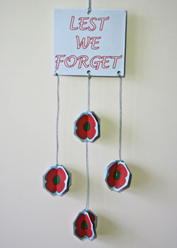 3D Poppy Mobile Paper Craft