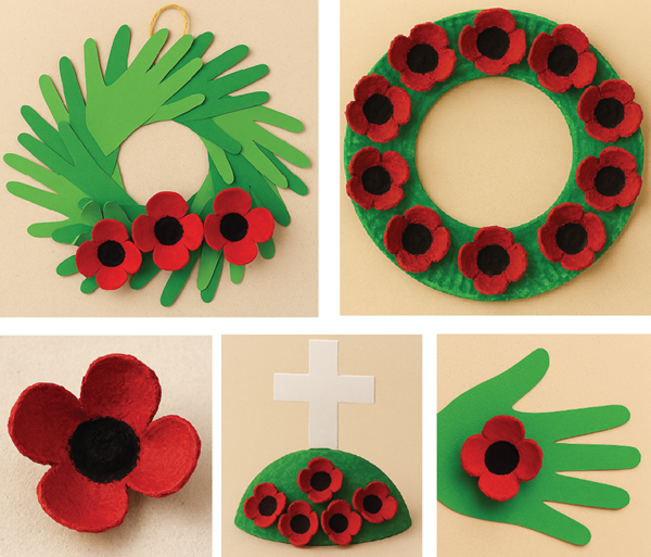 Egg carton poppy craft ideas