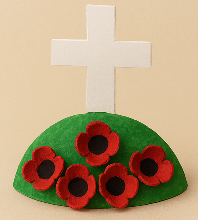 egg carton poppy cross