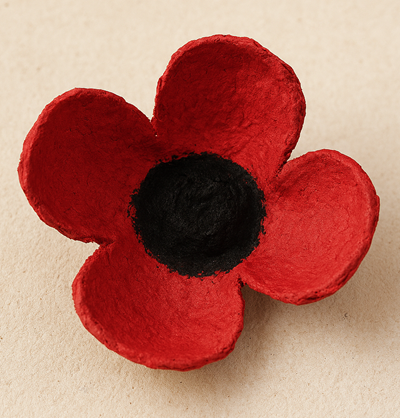 egg carton poppy craft
