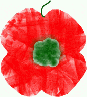 stuffed poppy finger paint craft