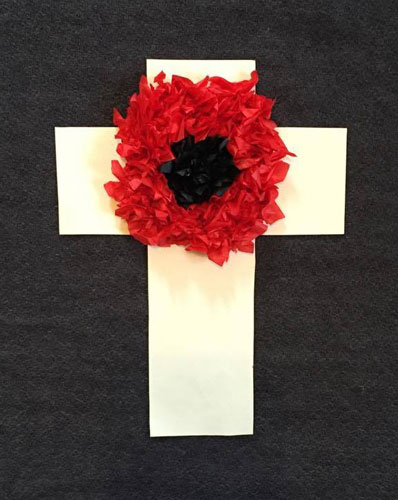 tissue paper poppy craft