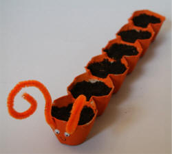 Grass Seed Caterpilla Craft