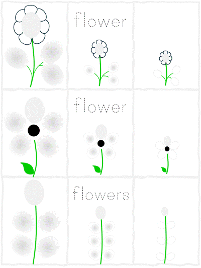 Fingerprint tulips template in color