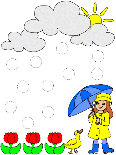 rainy day Bingo Dauber art worksheet