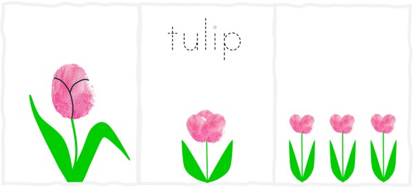 tulip fingerprint art
