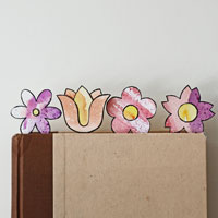 paper clip flowers bookmark craft