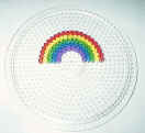 rainbow keychain with perler beads
