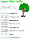 summer word ladders