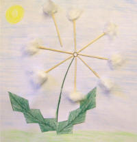 Dandelion seed paper craft