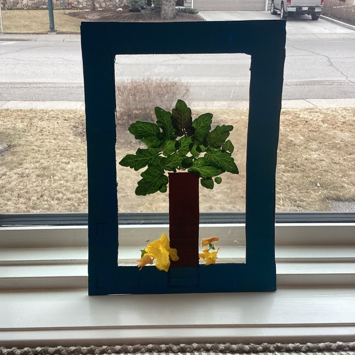 Nature collage suncatcher craft