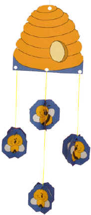 3D bumblebees paper craft