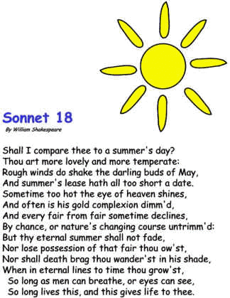 Shall I Compare Thee to a Summer's Day printable