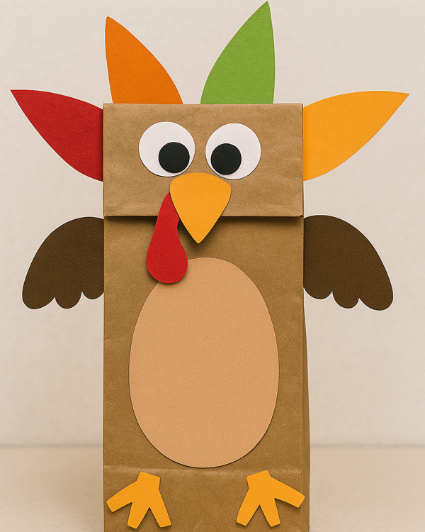 Paper Bag Turkey Puppet