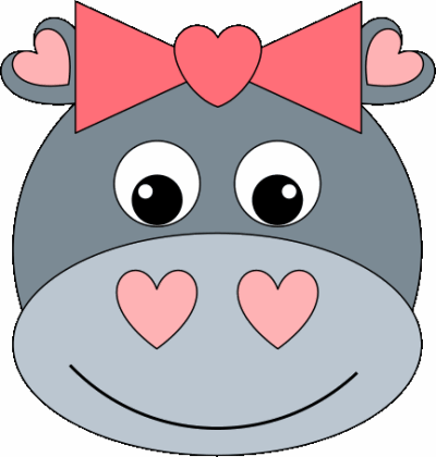 heart hippo paper plate craft