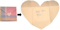 folded heart cards