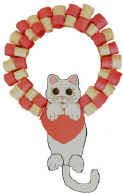 heart cat wreath