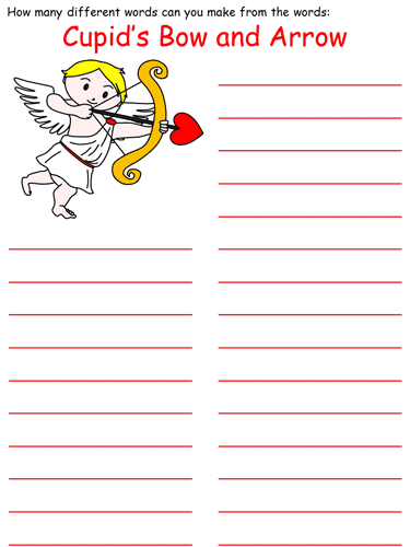Valentine's Day word mine
