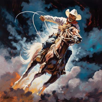 barrel racing at the Calgary Stampede