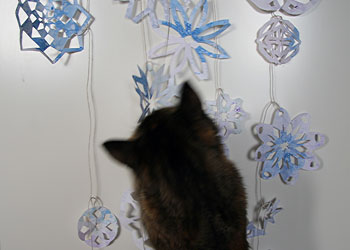 bubble snowflakes hanging craft/decoration
