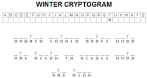winter Cryptogram worksheets