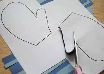 Winter Mittens Paper Strip Craft
