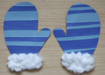 Winter Mittens Paper Strip Craft