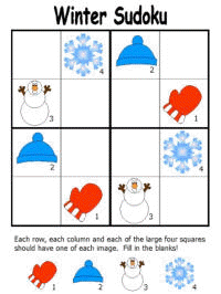 Winter Sudoku Puzzles