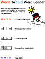 winter word ladder worksheets