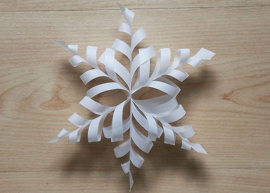 3D Paper Snowflake Craft